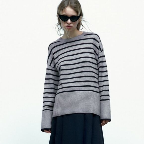 Zara Striped Knit Sweater New - Picture 11 of 11